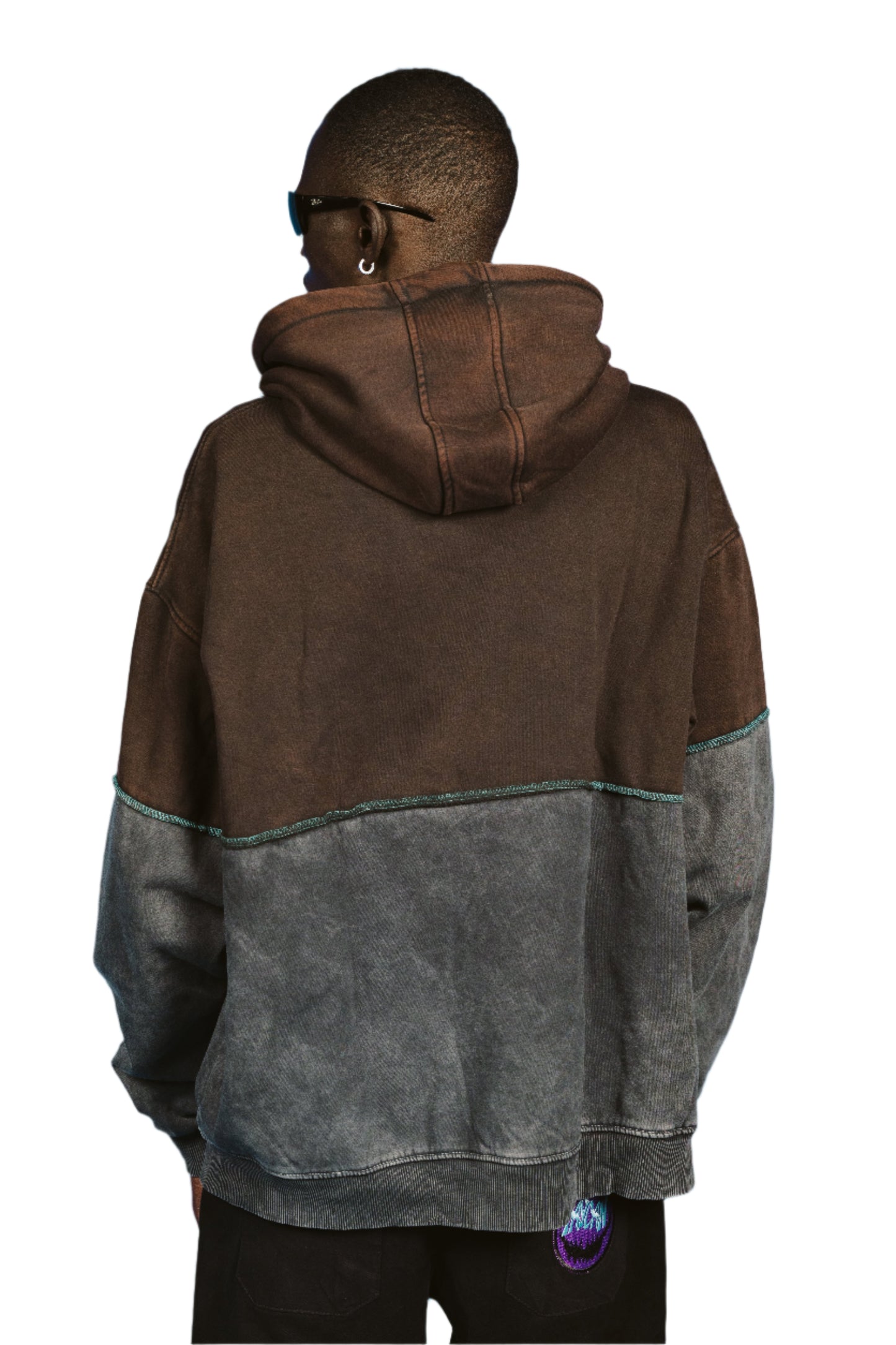 Iron washed black hoodie
