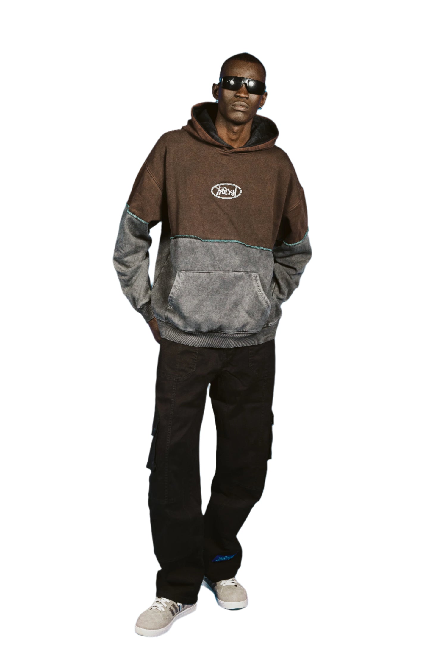 Iron washed black hoodie