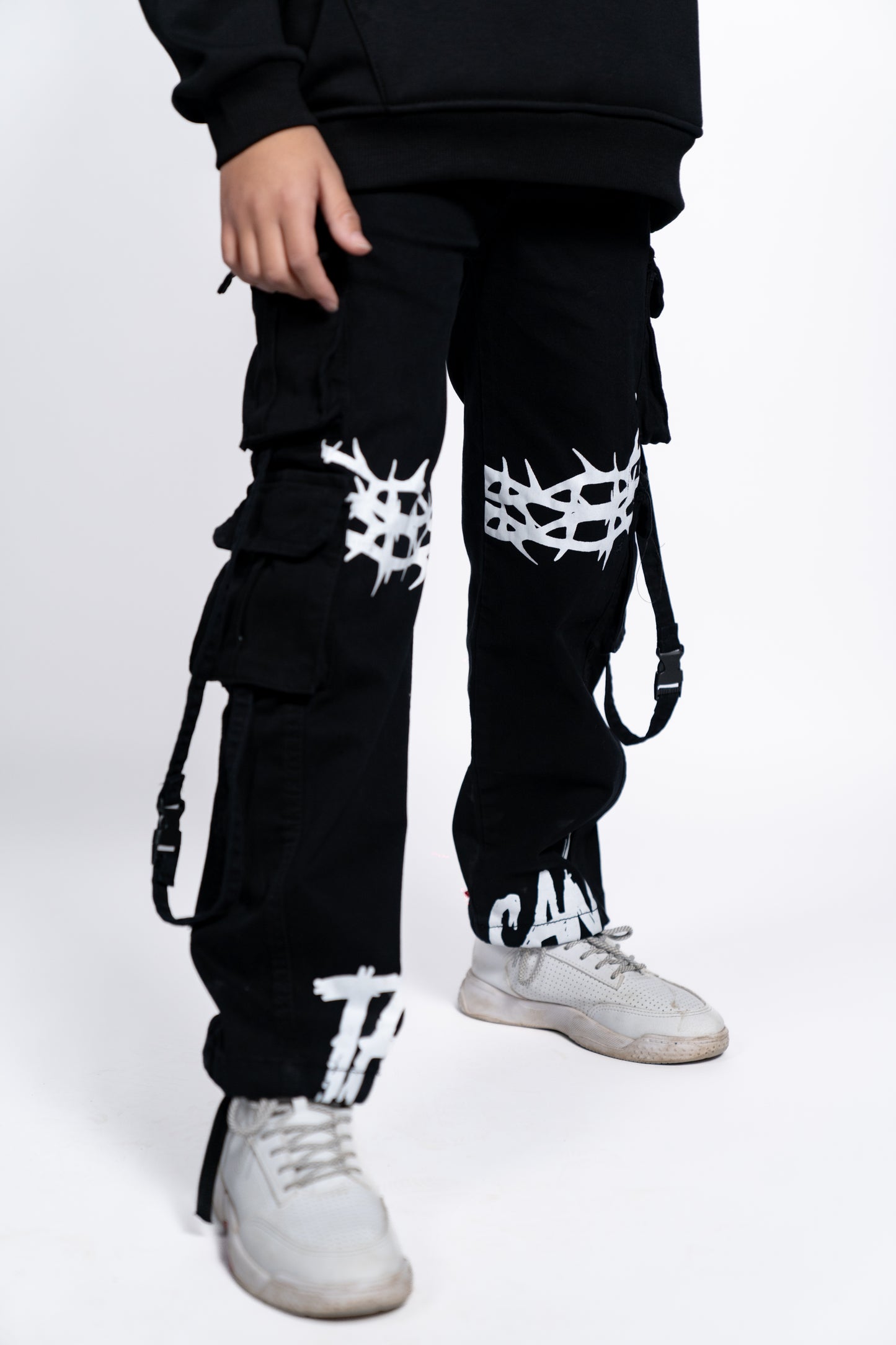 Wireframe Black cargo kids