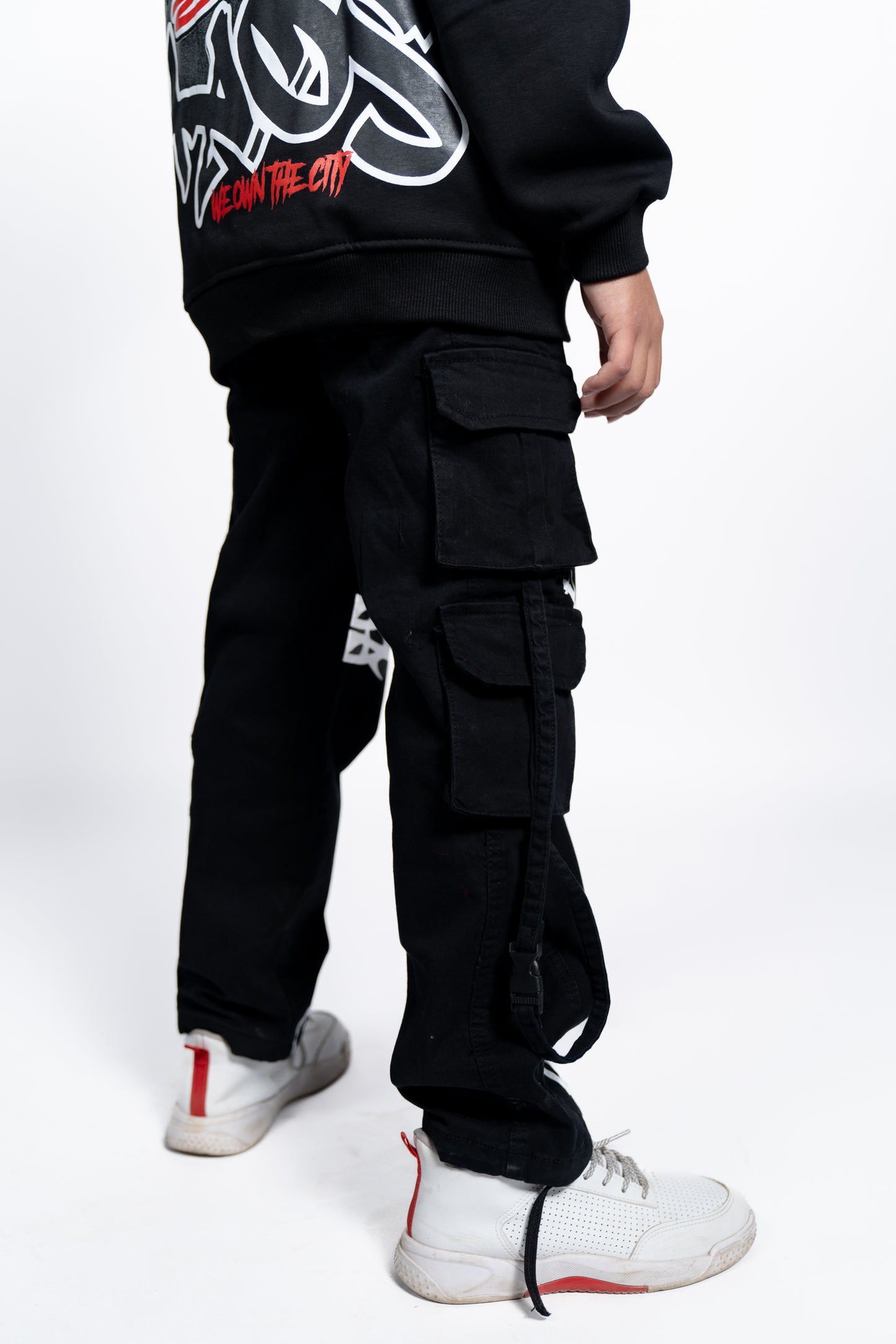Wireframe Black cargo kids