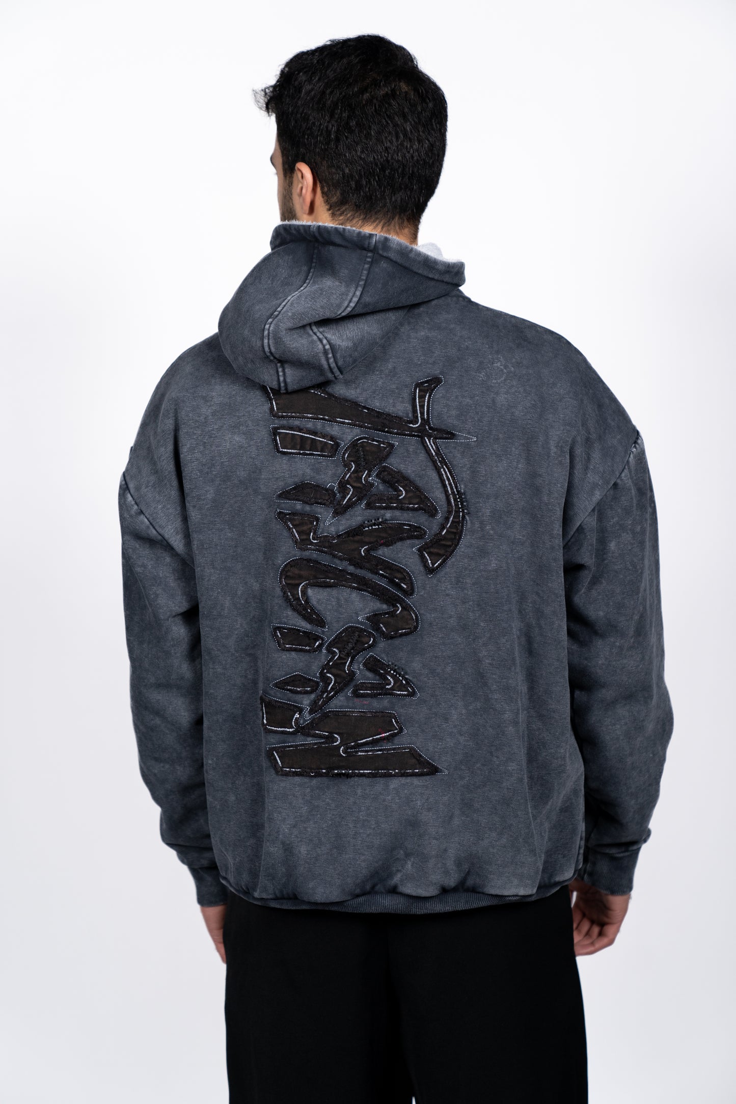 Double Face Hoodie Washed Gray