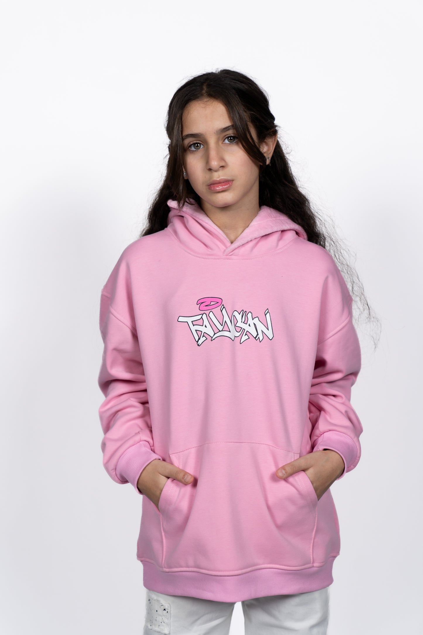 City pink hoodie