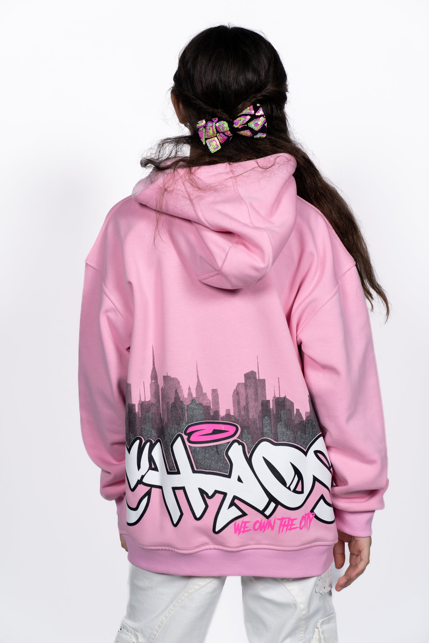 City pink hoodie