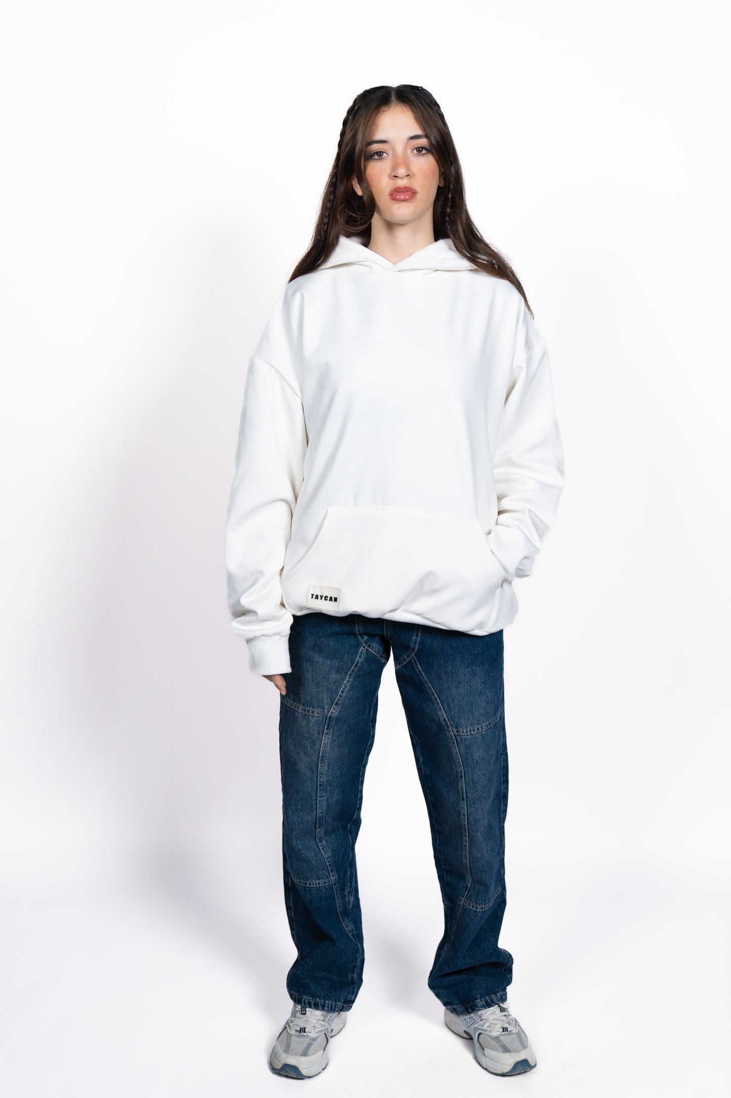 Double Face Hoodie white