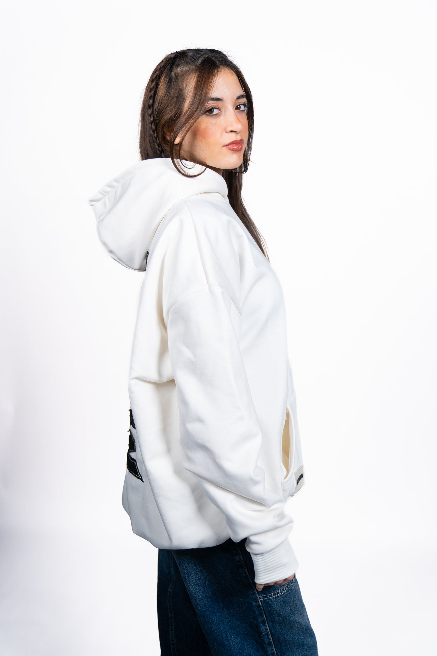 Double Face Hoodie white