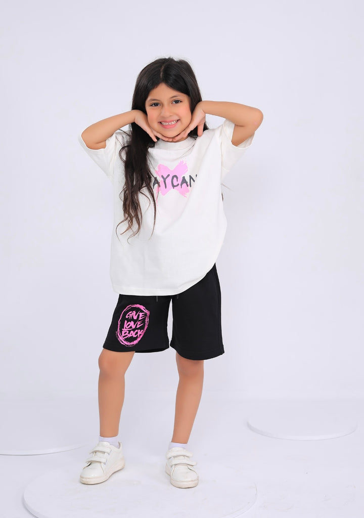 White X pink Tee