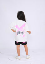 WHITE x PINK TEE