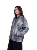 RAW ASH LEATHER JACKET | GREY