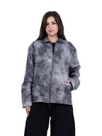 RAW ASH LEATHER JACKET | GREY