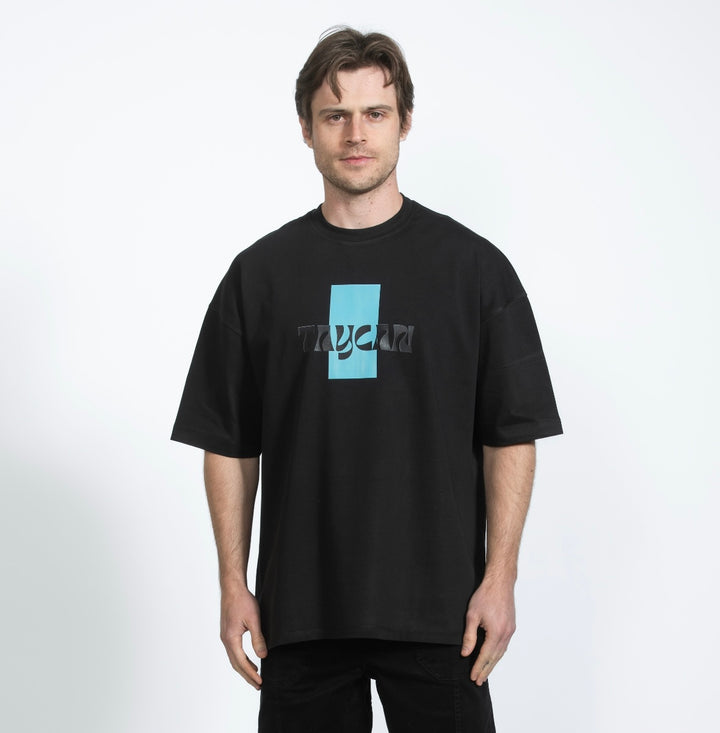 Taycan Talking Black Tee