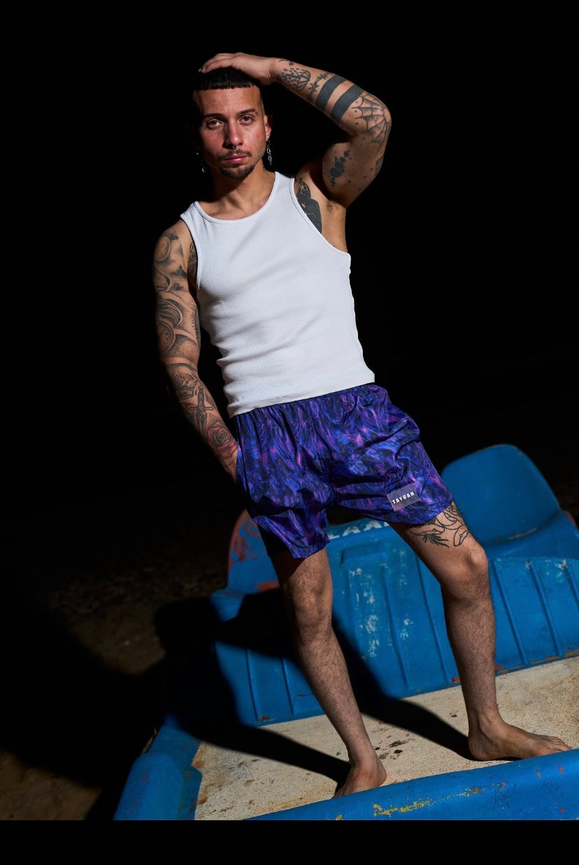 TAYCAN MARBEL SWIMSUIT | PURPLE