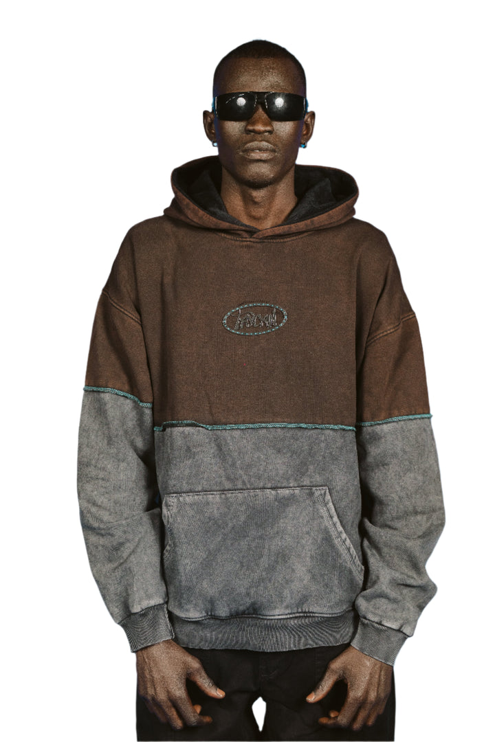Iron washed black hoodie