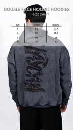 DOUBLE FACE HOODIE | WASHED GREY