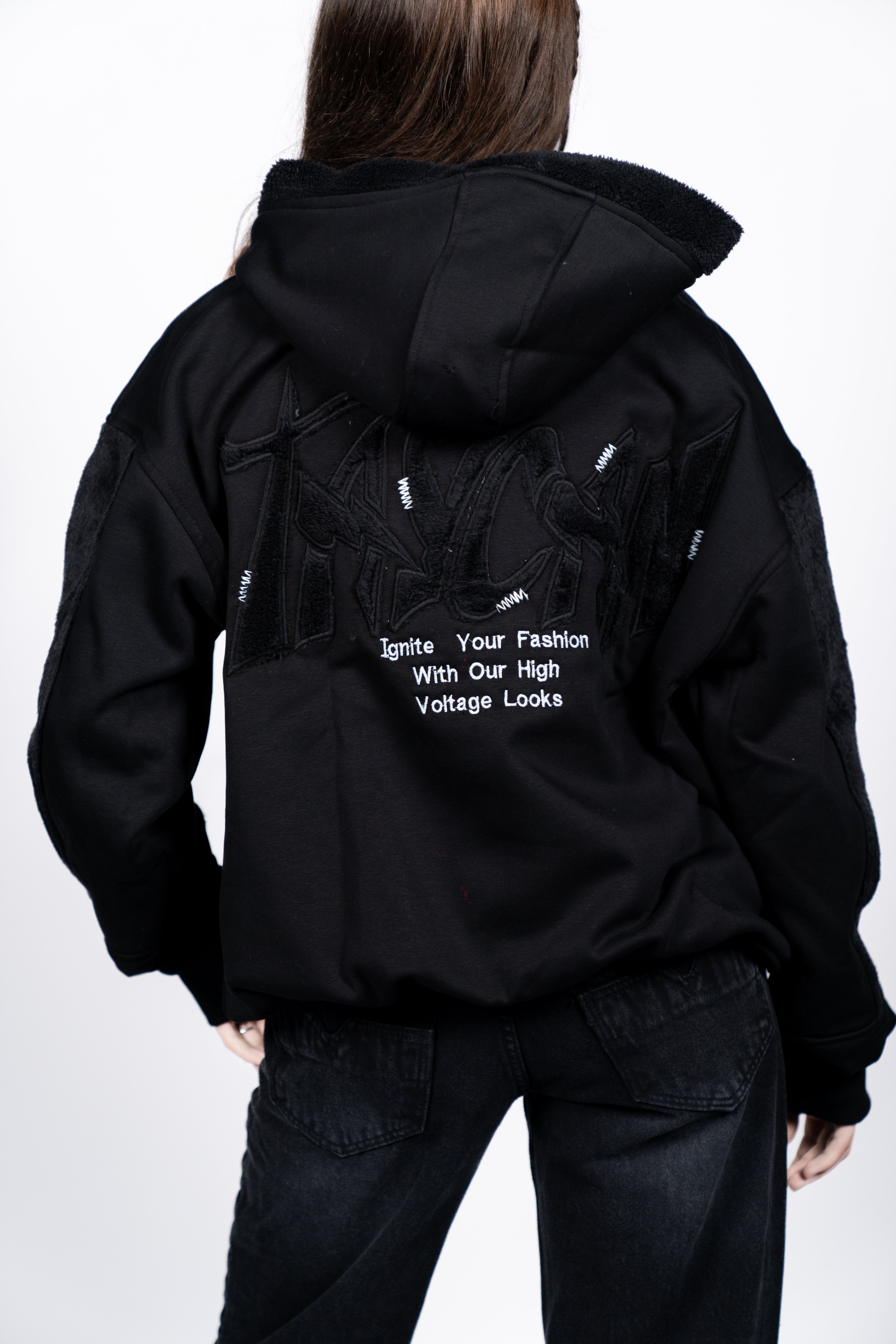 HALFWAY ZIP HOODIE | BLACK