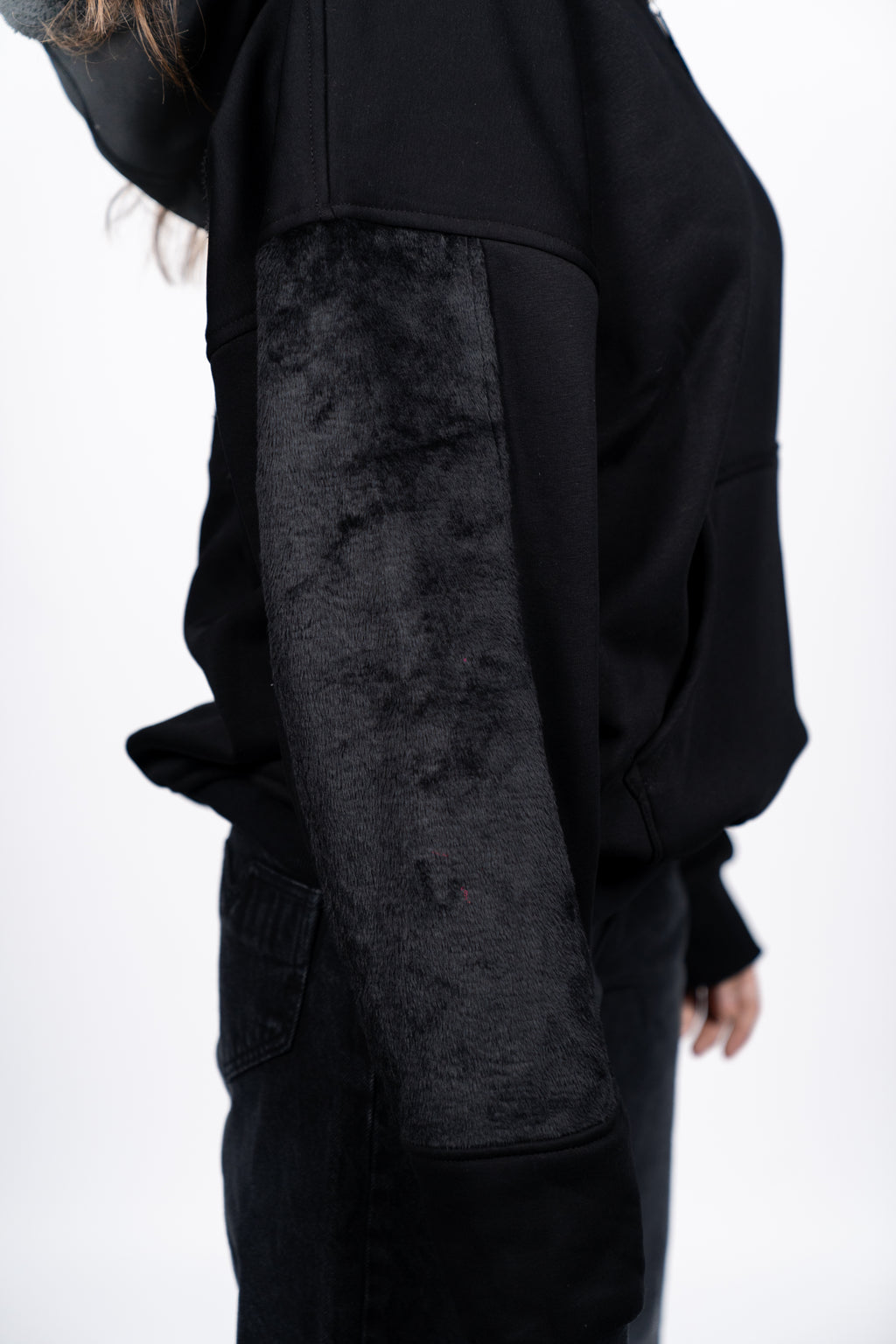 HALFWAY ZIP HOODIE | BLACK