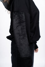 HALFWAY ZIP HOODIE | BLACK