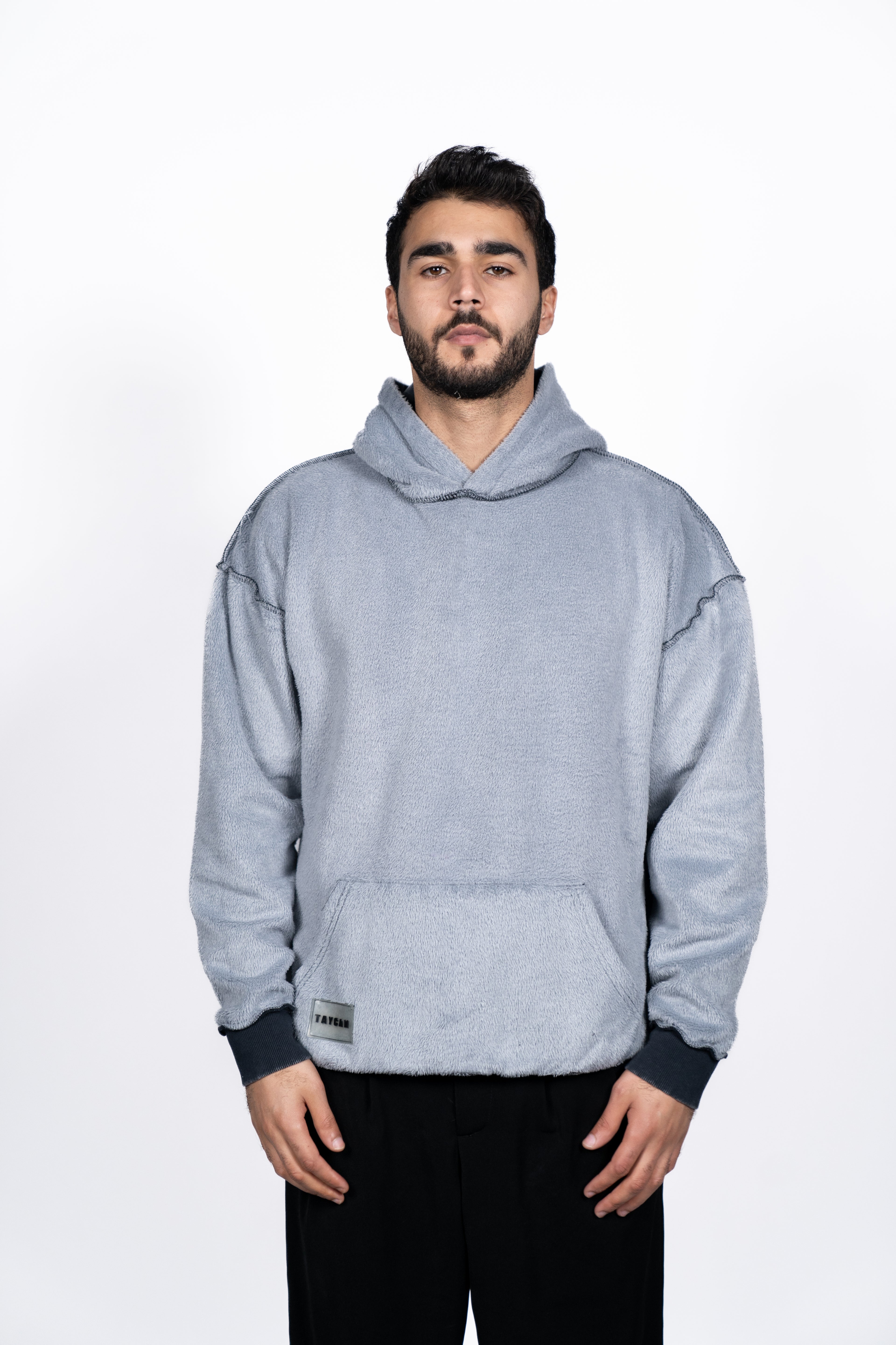 DOUBLE FACE HOODIE | WASHED GREY