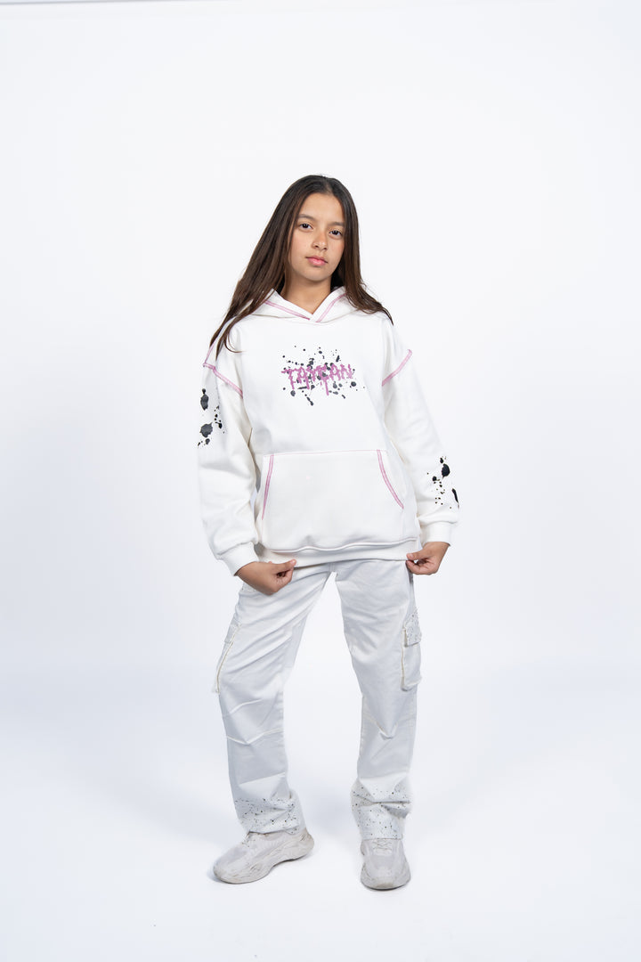 BAD BEAR WHITE HOODIE