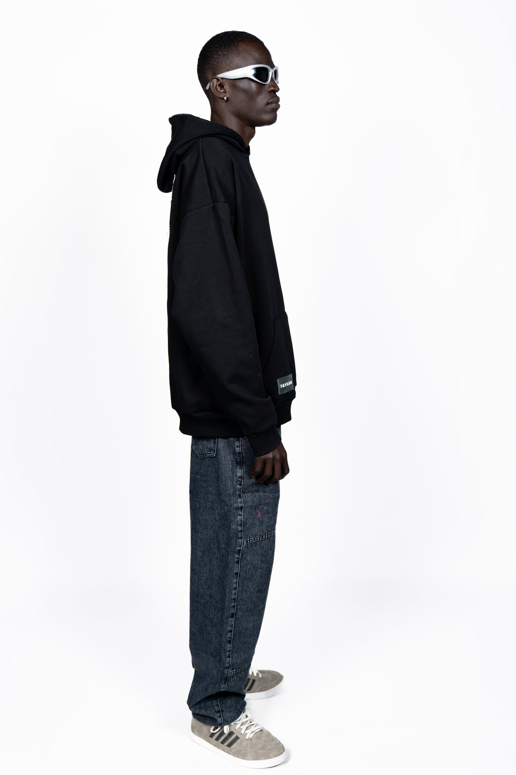 DOUBLE FACE HOODIE | BLACK