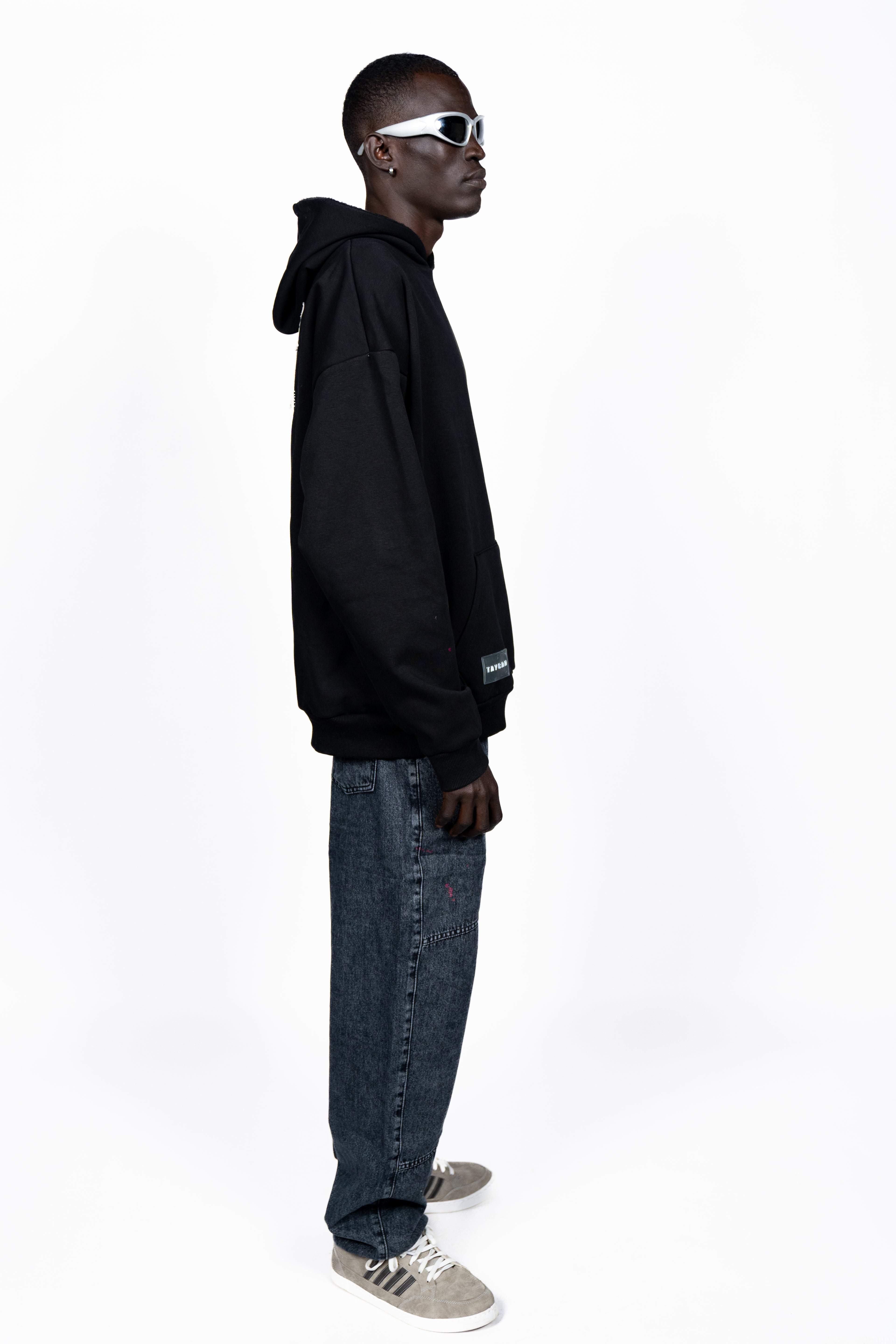 DOUBLE FACE HOODIE | BLACK